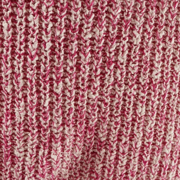 Free People Electric City Pink White Marled Scoop Neck Sweater - Picture 5 of 8